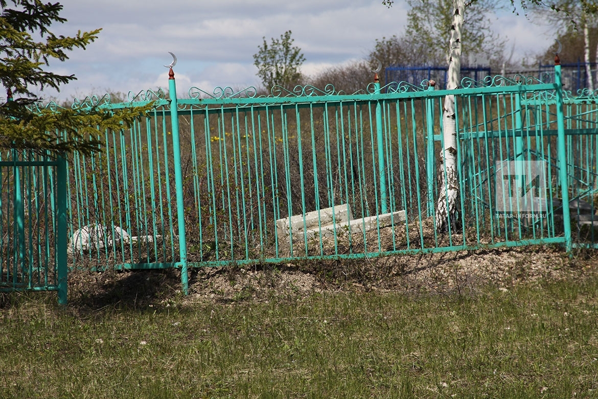 Вандализм на кладбище в селе Васюково
