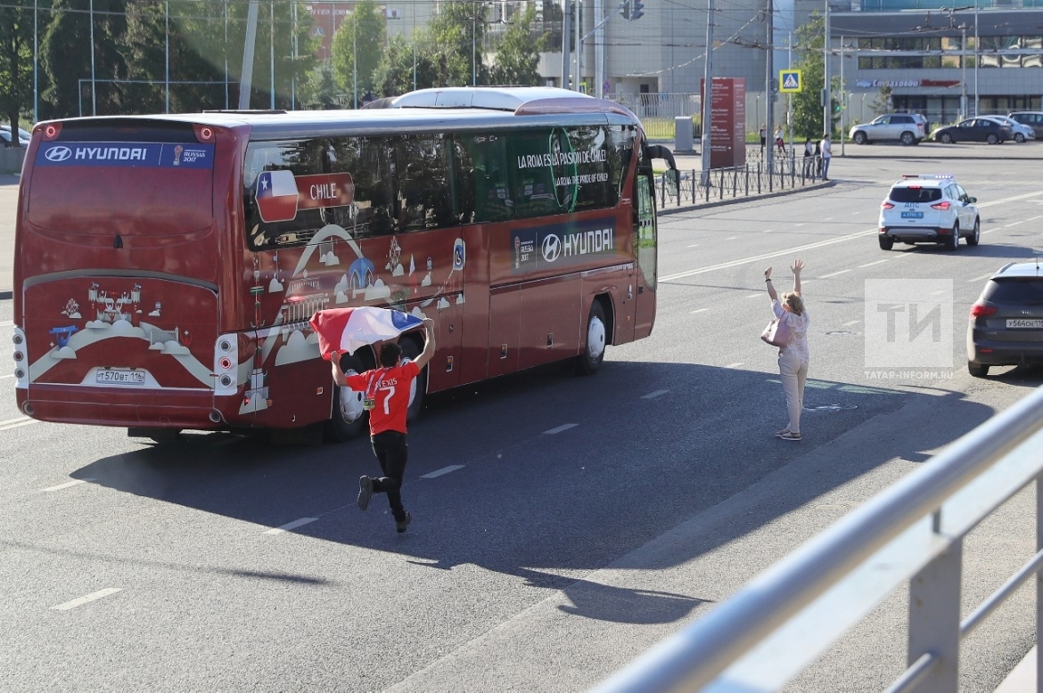 Отъезд команды Чили из Казани на финал КК 2017
